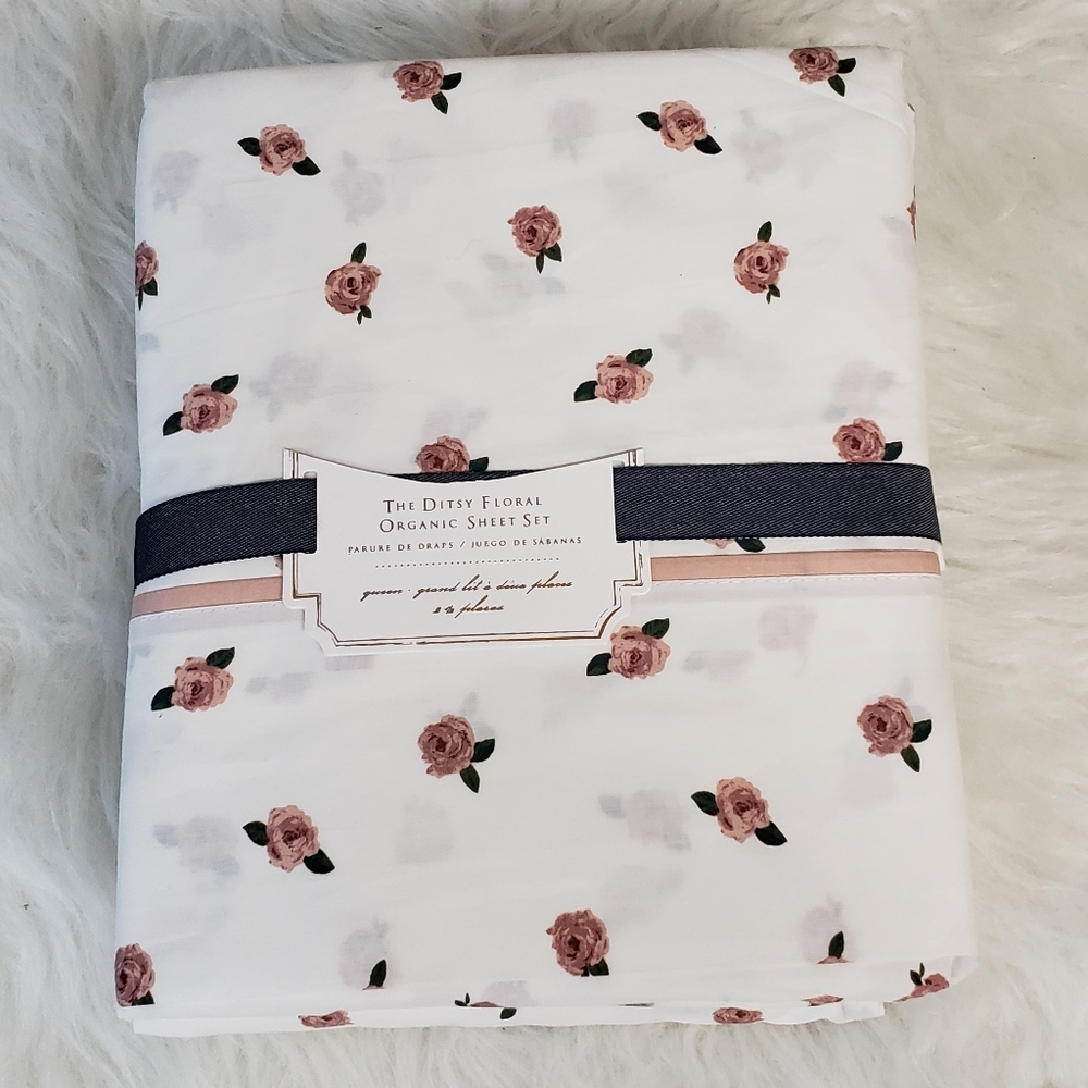 NWT PB Teen Emily & Merritt ditsy floral sheet set